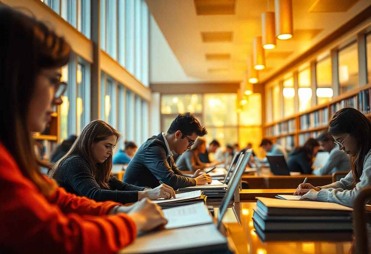 Students at a top MBA college in Delhi discussing a project. OR Campus of a leading MBA college in Delhi.