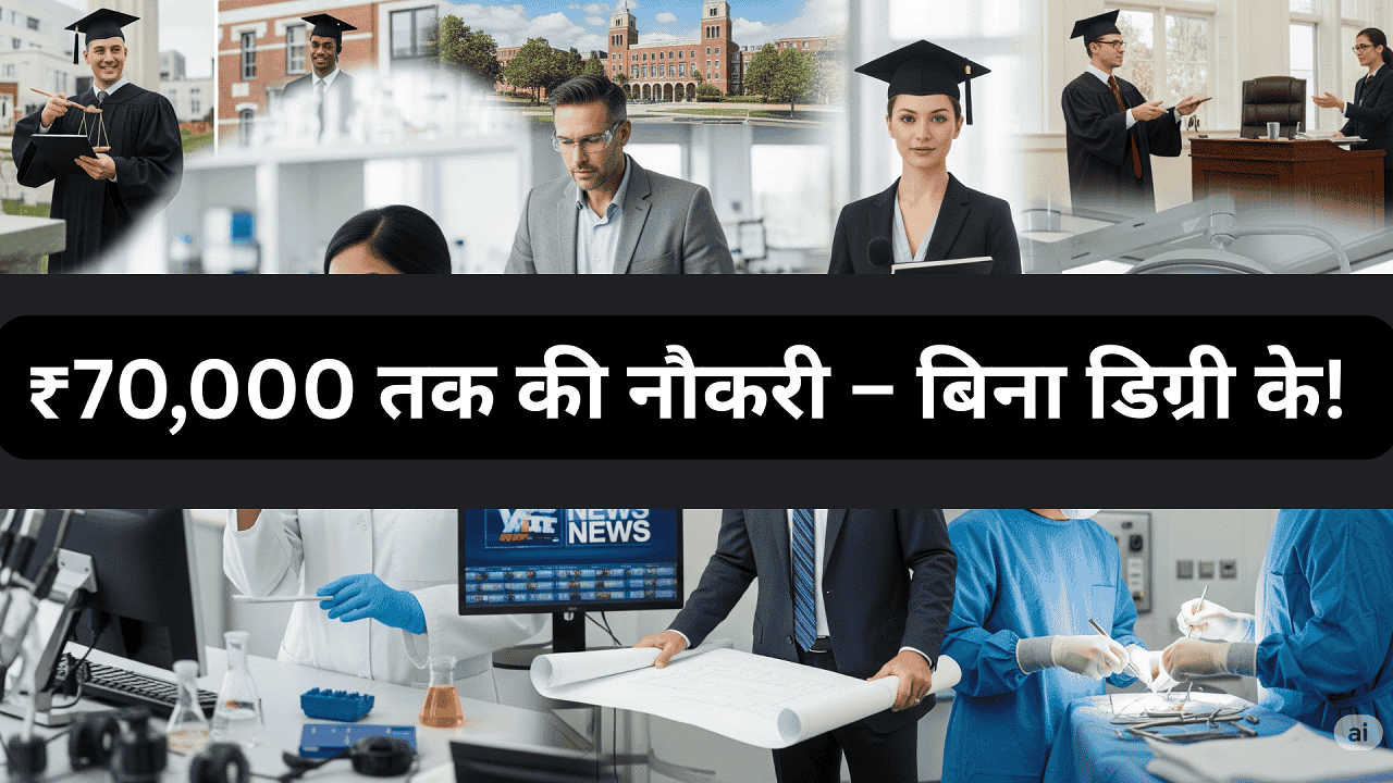 ₹70,000 तक की नौकरी पाने का सुनहरा मौका बिना किसी डिग्री के