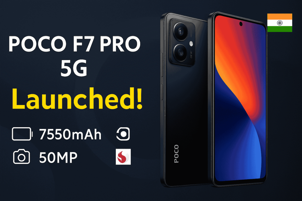 Xiaomi Poco F7 PRO 5G smartphone with 7550mAh battery, 50MP camera, and Snapdragon processor – India launch 2025